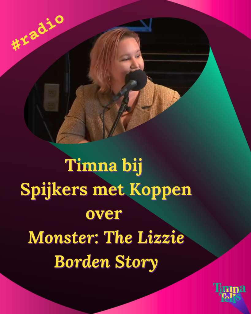 Link naar radiogesprek bij Spijkers met Koppen, NPO2 over Netflix-serie Monster: The Lizzie Borden Story.